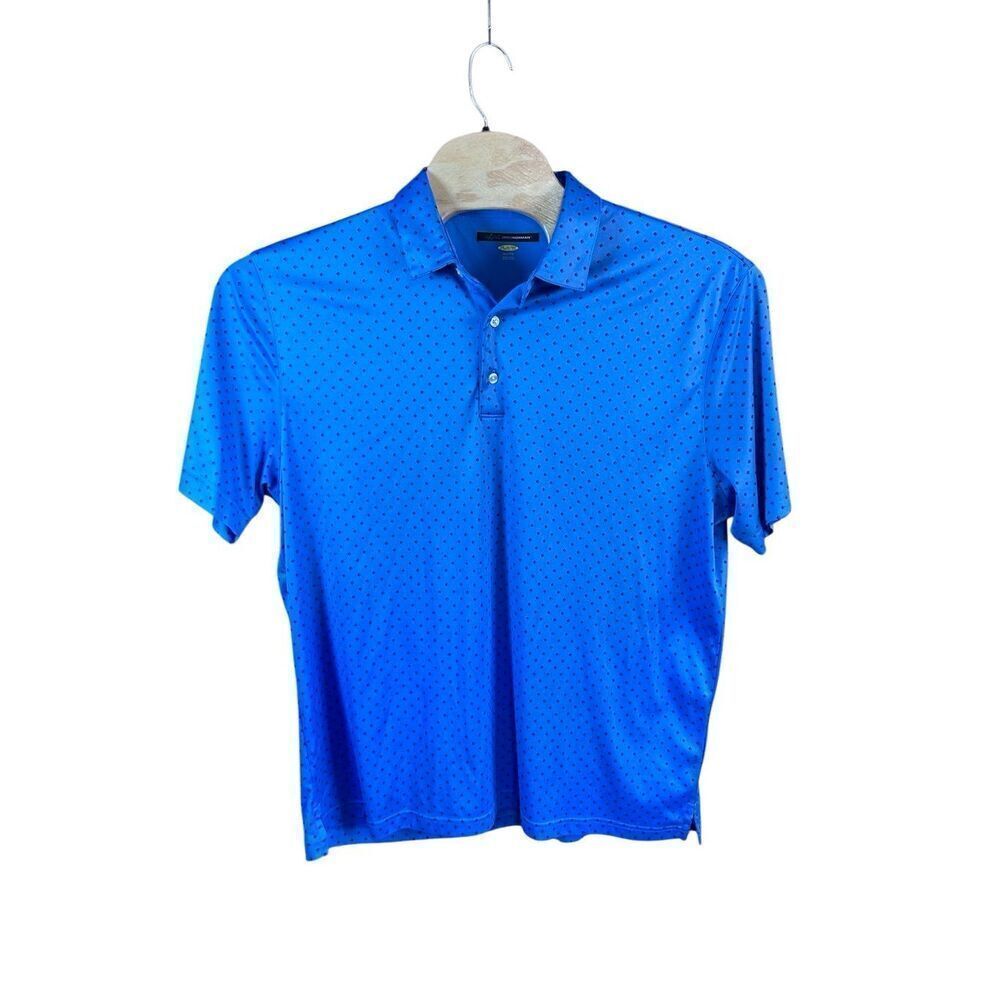 Greg Norman Blue Geometric Polo Play Dry Golf XXL
